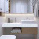 IVN Peel and Stick Wallpaper Border 4x196 Inch Blue Silver Crystal Mosaic Pattern Self Adhesive Decorative Wall Trim Accent Strip for Bedroom Kitchen Living Room Mirror Frame Bold Gothic Home Decor (Crystal Ice Diamond)