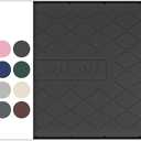 URMONA 22" x 14" Waterproof Silicone Mat in Multiple Sizes & Colors, Under Sink Mat for Kitchen & Bathroom, Pet Food Pad for Dogs & Cats, Kitchen Cabinet Liner, Multi-Purpose for Storage(Black)