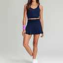 Women’s Chiquita Skort, 4-Way Stretch, Sweat-Wicking Undershorts, Dual-Entry Ball Pockets & Reflective Logo for Tennis &Padel (Black)
