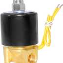 Beduan Brass Electric Solenoid Valve, 1/4" 24V Air Valve Normally Colsed for Water Air Gas Fuel Oil