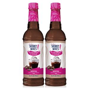 Jordan's Skinny Syrups Sugar Free Coffee Syrup, Mocha Flavor Drink Mix, Zero Calorie Flavoring for Chai Latte, Protein Shake, Food & More, Gluten Free, Keto Friendly, 25.4 Fl Oz, 2 Pack