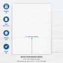 PrintWorks Professional 3 2/3" Horizontal Perforated Paper 8.5” x 11” - Perfect For W-2, 1099, & Statement Use - Made in the USA - 500 Sheets - 24 lb - Printer Compatible - White (04126)