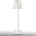 Portable Metal Desk Lamp,3-Color Touch Control, Rechargeable Battery - Ideal Bedside Lamp for Bedroom Nightstand (Light White)