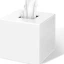 FEMELI Tissue Box Cover,Square Acrylic Tissues Paper Holder for Bathroom Bedroom Office,White