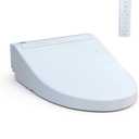 TOTO SW3084#01 WASHLET C5 Electronic Bidet Toilet Seat with PREMIST and EWATER+ Wand Cleaning, Elongated, Cotton White (C5 Elongated, Cotton White)