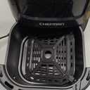 CHEFMAN 2 Qt Mini Air Fryer Digital Space-Saving Compact Air Fryer with Nonstick and Dishwasher Safe Basket, Quick & Easy Meals in Minutes, Features Digital Timer and Shake Reminder Black