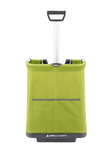Gorilla Carts GCSS-11G-COM Collapsible Soft-Sided Folding Garden Cart, 150-Pound Capacity, Green
