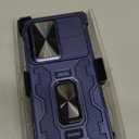 Caka for Samsung Galaxy S25 Ultra Case with Belt Clip Holster Slide Camera Cover Built-in 360 Rotate Ring Holder Stand Heavy Duty Shockproof Protective S25 Ultra Case 2025, Blue