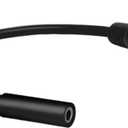 3.5mm TRS Female to Female Audio Adapter - Threaded Panel Mount Stereo Jack Connector, Short Cable for Headphone Socket & Audio Port Extensions - Silver 20cm 0.65FT