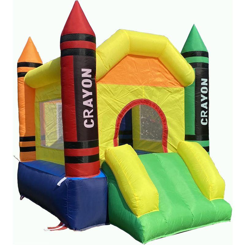 Outdoor & Indoor Mini Inflatable Bounce House with Blower Toddler Castle Kids Bouncy House with Slide, air Blower, Carrying Bag and Water Bag