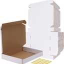 RLAVBL 30 Pack 13x10x2 Shipping Boxes, White Corrugated Cardboard Mailer Box for Packing Mailing Small Business