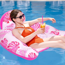 Pool Float for Adult -Floating Lounge Chair,Inflatable Pool Float with Cup Holders for Swimming Pools, Beach, Pool Toys, Backyard Party, Lakes