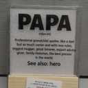 Gifts for Papa Grandpa Grandfather, Papa Definition Desk Decor Acrylic Desk Plaque Sign with Wood Stand Home Office Desk Sign Keepsake Father's Day Present