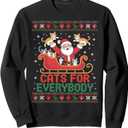 Cats For Everybody Funny Cat Ugly Christmas Sweatshirt Sweatshirt 2XL