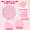 120 Pcs Paper Plates and Napkins Party Supplies Bulk Disposable 7 Inch Scalloped Plates Cocktail Napkins for Wedding Bridal Baby Shower Birthday Decorations, Serve 60(Pink Series)