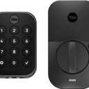 Yale Security Home Assure Lock 2 Deadbolt, Black Suede Keyless Entry Door Lock with Digital Touchscreen Keypad and Bluetooth Connectivity (No Wi-Fi), YRD430-BLE-BSP