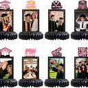 Yigney 8 Sets of 2026 Graduation Decorations - Graduation Table Decorations Honeycomb Centerpieces for 6 Inch Photo Frame Toppers 2026 Congratulate Graduations Party Decor Favor Supplies