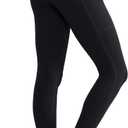 ALONG FIT Anti-Nail Leggings for Women, Non-See-Through Yoga Pants with Phone Pockets, Tummy Control Full-Length/Capri Tights (Black, XS)