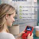 Game Phone Case, 168 Built-in Small Video Games, Red, Compatible with iPhone 15 Pro Max