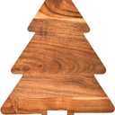 Christmas Tree Shaped Wood Cutting Board for kitchen, Christmas Tree Wooden Serving Tray with Handle, Christmas Decoration Charcuterie Tree Boards 14"L x 11"W