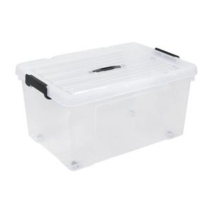 SHUNYILONG 2 Packs 105 Quarts Heavy Duty Storage Bins with Lids Wheels, Plastic Storage Containers - Locking Lid, Stackable Clear Bins for Garage/Closet, Crush-Proof Design
