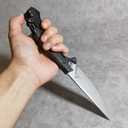 10 Inches Tactical Folding Knife - Multi-Functional Survival Knife for Camping, Hunting, Fishing, Hiking | Outdoor & Emergency Preparedness Tool (GRAY)