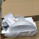 Flush Mount Ceiling Light Fixture < Bulb NOT Included >, Black Metal Frame Ceiling Light Fixture with Seeded Glass, Farmhouse Light Fixture for Kitchen Island Entryway Porch Foyer