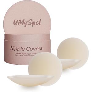 Nipple Covers for Women  Ultra-Thin Adhesive Silicone Pasties,Invisible & Waterproof (Cream)