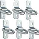 Cavo 10 PCS 3/8" Stainless Steel D-Ring Tie Down Anchors, 6000 lbs Heavy Duty Lashing Rings Kit for Trailer Pickup Van ATV SUV RV Boat Motorcycle, Cargo Surface Mount Hooks, Trucks Bed Anchors