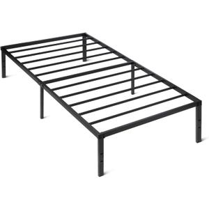 Amazon Basics Metal Bed Frame, Non-Foldable Platform Bed, Easy Assembly, Twin, 39W x 75L x 14H in, Black