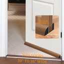 2 Pack Door Draft Stopper 36" Adjustable Under Door Draft Stopper Soundproofing 30 Inch to 36 Inch Noise Blocker Seal Large Gap up to 1.2", Easy to Install Wood Color