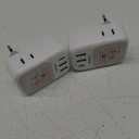 2 Pack European Plug Adapter USB C, TESSAN US to Europe Adapter 4 Outlets 3 USB Charger, Type C International Power Adaptor to Italy Spain France Portugal Iceland Germany, Europe Travel Essentials