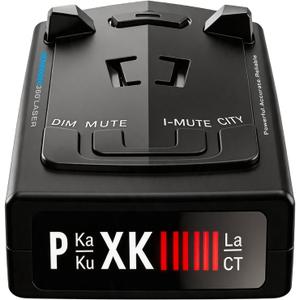 Radar Detector, Radar Detectors for Cars, Up to 1100 Yards Long Range Detection, X/K/Ka/KU/ST/CT Band & Laser Detection with Voice Alert, Intelligent False Alert Filter, Includes Suction Cup Mount