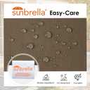 Outdoor Sunbrella Square Corner Seat Cushion, 19"x19"x3", Set of 4, Non Slip Seat Cushion Pads with Removable Cover for Patio Furniture, Garden Yard Lawn, Specrtum Caribou