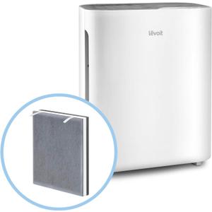 LEVOIT Air Purifier for Home - Main Washable Filter for Allergies, Smoke, Dust, Quiet Odor Eliminator for Bedroom, Pet Hair Remover - Vital 100 Plus (With Extra Filter), White