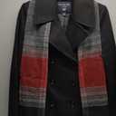 London Fog DOUBLE BREASTED PEACOAT WITH SCARF, Small