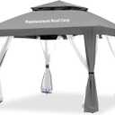 Grey Gazebo Cover Compatible with CoolSpot 11'x11' B07QYMDP3D,B08GKHZ4SX,B08GKJ2J22,B0CL3Q2TTK,B0BPCBJ3XL,A109000101,A109004401,ASIN: B0BY7KBSFZ,B09PTDSSDS,B09PTCTK51,CS121-BGE-AZ, G121-TAN (Gray)