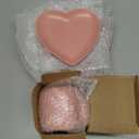 Suclain 14 Pcs Heart Shaped Dish Set Valentine's Day Include 4 Matte Heart Shaped Ceramic Dinner Plate, 2 Pink Bowls, 2 Ceramic Coffee Mug, 6 Gold Cutlery Set for Party(Pink)