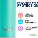koodee 20 oz Stainless Steel Skinny Tumbler(4 Pack) Double Wall Insulated Water Tumbler Cup with Lids, Straws and Straw Brushe（Teal/2 Pack, Pink/2 Pack）