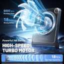 Small Desk Fan, Quiet Portable Table Fan with 100 Speeds, 12 Hrs Cooling, Strong Airflow, Digital Display, 180 Adjustable, Rechargeable Desktop Fan for Bedroom Office Cruise Travel, Black