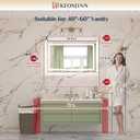 Keonjinn LED Bathroom Mirror with Lights, 38.5 x 23 Frontlit & Backlit Mirror for Bathroom Wall, HD Tempered Glass, UL-Listed LED Driver, Anti-Fog, 3 Color Temperature, Dimmale, Memory Function