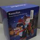 7.2 FT Christmas Inflatables Yard Decorations Outdoor Santa Claus Riding Dog, Built-in LED Lights, Christmas Blow Up for Outdoor, Yard, Roof, Lawn