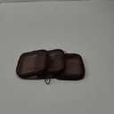 Weewooday 4 Pcs Mesh Makeup Bag Mesh Cosmetic Bag Travel Toiletry Pouch with Zipper Mini Makeup Cosmetic Purse for Daily Accessory(Small,Brown)