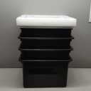 IRIS USA File Box, Plastic File Organizer with Lids for Letter/Legal File, Portable Document Box For Moving, Storage Bin with Durable and Secure Lid, Stackable Nestable BPA-Free, Black 35 Qt. 4 Pack