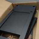 Blackstone 5013 Collapsible 17 and 22 Tabletop Griddle Stand with Adjustable Legs and a Removable Side Shelf, Powder Coated Steel, Black