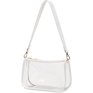 Clear Tote Bag Stadium Approved Clear Purse PVC Handbag Retro Classic Transparent Bag for Concert