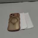 for iPhone 17 Pro Max Case for Women,[Compatible with Magsafe][360° Spin Magnetic Stand][Cute Wave Edge][with 2x Screen Protector]Translucent Matte Phone Case for iPhone 17 Pro Max,Desert Titanium