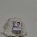 Kaneles Mens White Wigs Short Soft Layered Natural Synthetic Hair for Male Daily Full Wig(White)