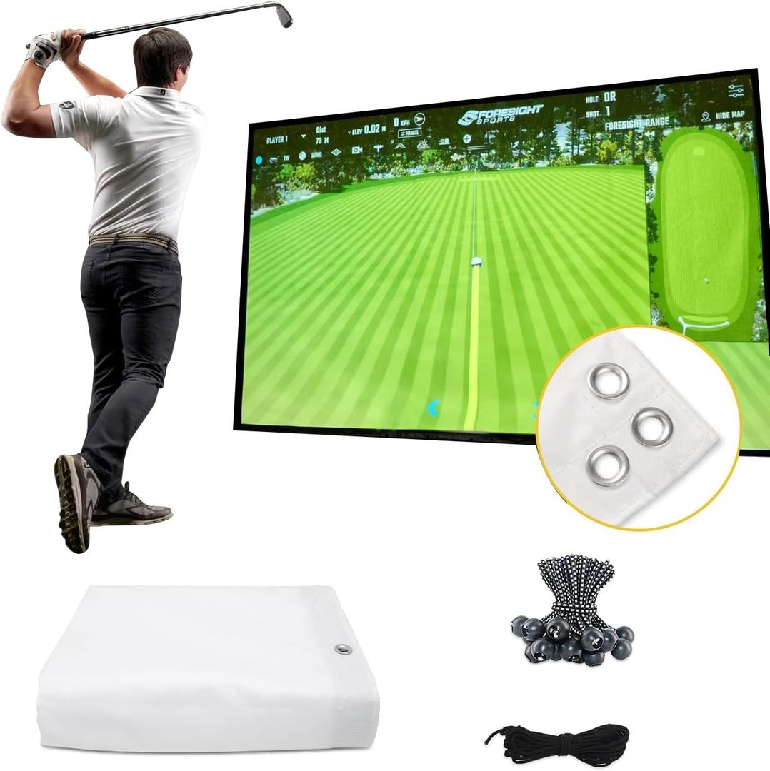 Golf Simulator Impact Screen118 * 78 98 * 98 118 * 118 118 * 138 for Golf Training, Indoor Golf Simulators, Washable Golf Impact Screen for Golf Practice