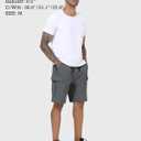 Men's Cargo Shorts Quick Dry Lightweight Stretch Hiking Shorts for Men with 5 Pockets No Lining (Gray, L)